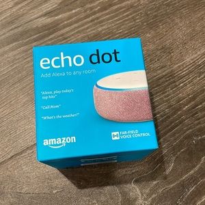 New with film on. Amazon echo dot great with smart home settings. White version